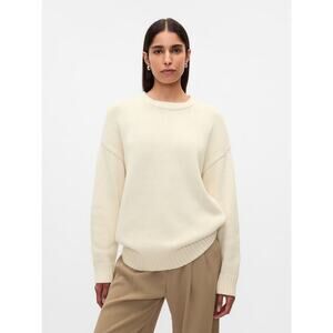 Gap Oversized Boyfriend Sweater - Xs Cream Beige